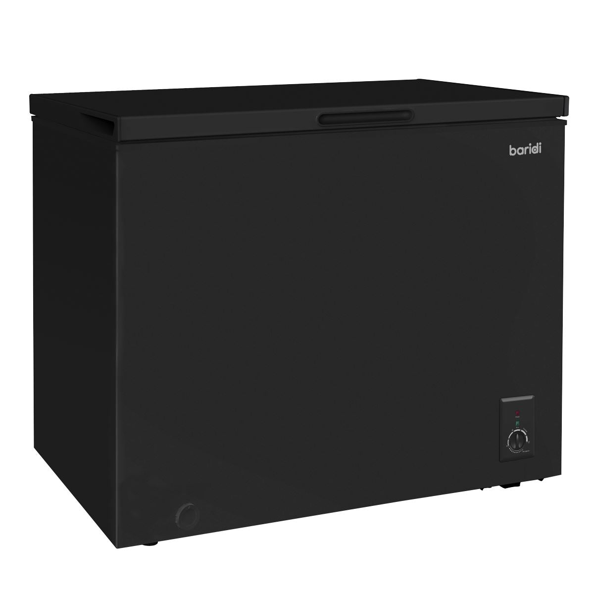 Baridi Freestanding Chest Freezer, 199L Capacity, Garages and Outbuilding Safe, -12 to -24°C Adjustable Thermostat with Refrigeration Mode, Black