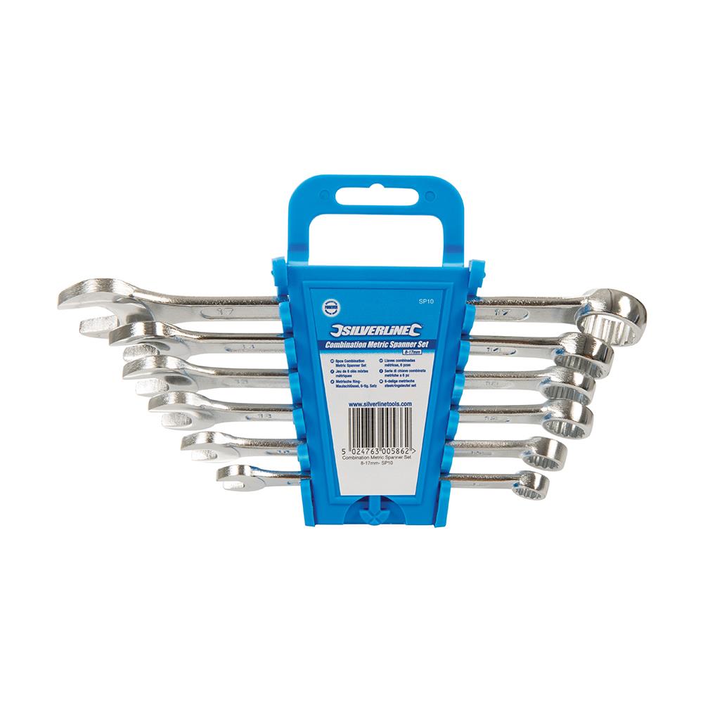 Silverline Combination Metric Spanner Set 6 Piece 8-17mm