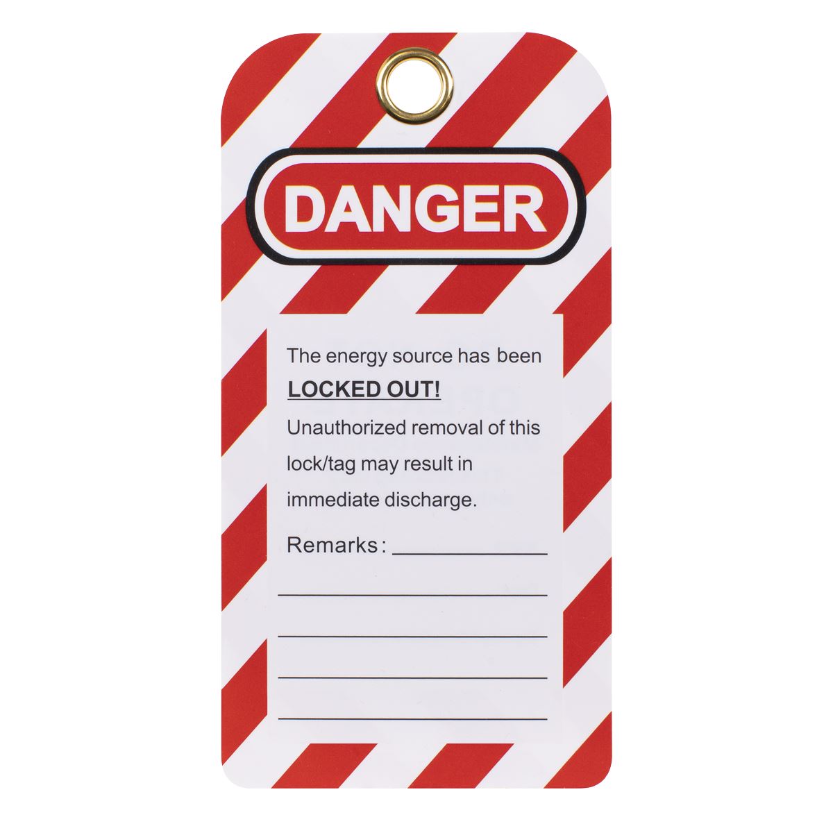 Sealey Lockout Safety Tag 10pc  White Rose Tools