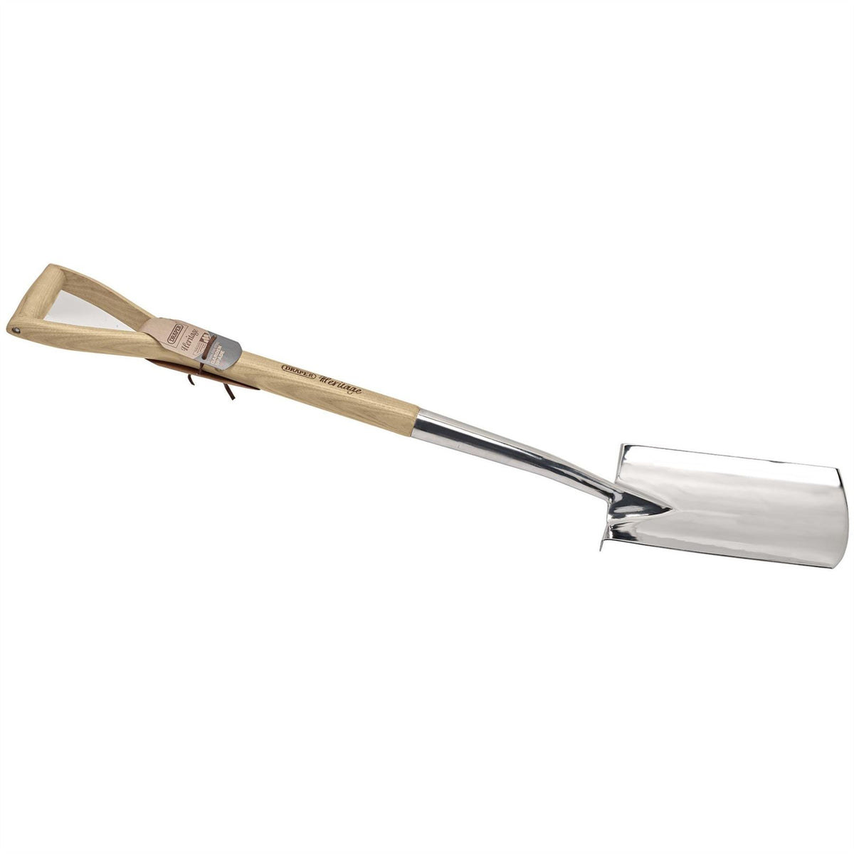 Draper Heritage Stainless Steel Digging Spade with Ash Handle 99014  White Rose Tools