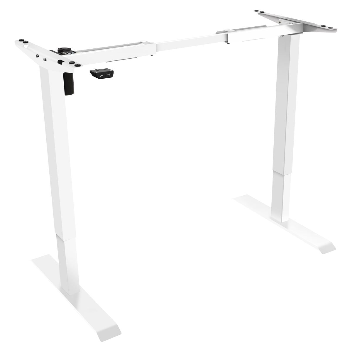 Dellonda Electric Adjustable Standing Desk Frame, 70kg Capacity, White, Quiet