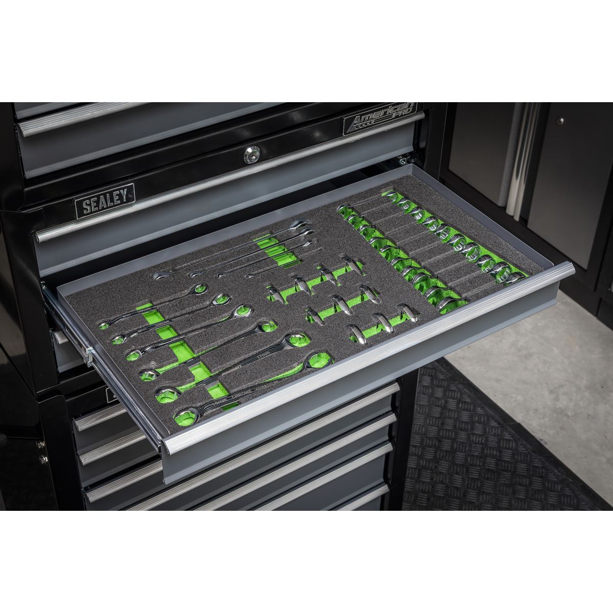 Siegen by Sealey Tool Tray with Specialised Spanner Set 30pc - Metric