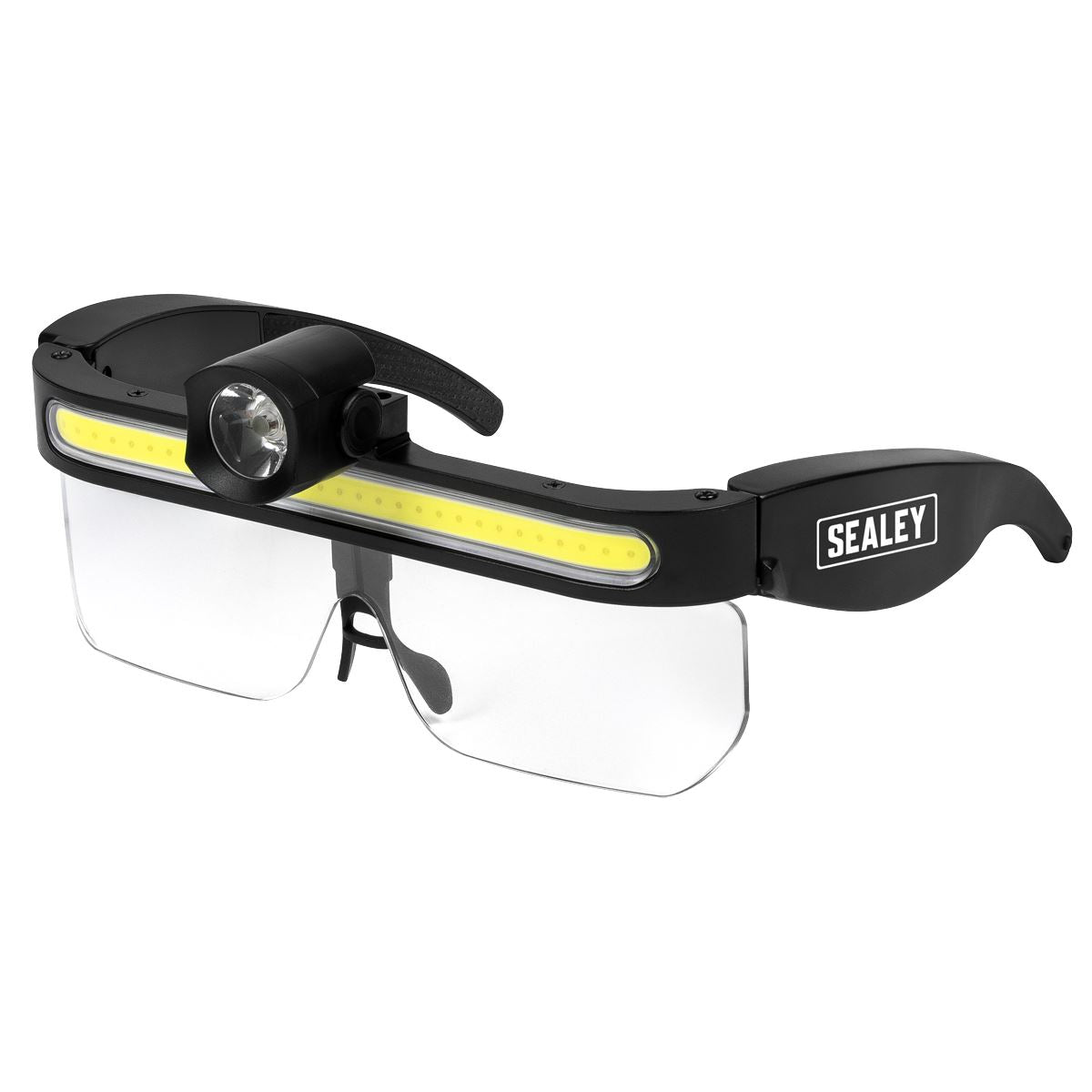 Sealey Rechargeable LED Head Torch Removable PC Lens 9W COB & 5W LED  White Rose Tools