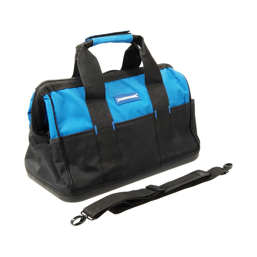 Silverline Tool Bag Hard Base Wide Mouth 400 x 200 300mm 268974