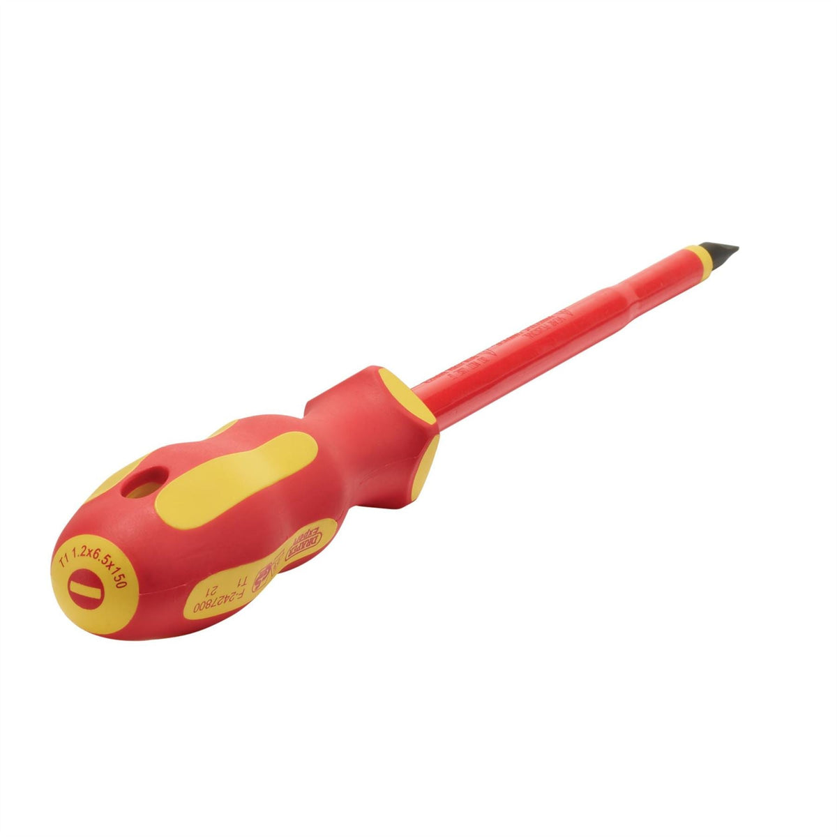 Draper XP1000 VDE Plain Slot Screwdriver 6.5 x 150mm 64422  White Rose Tools