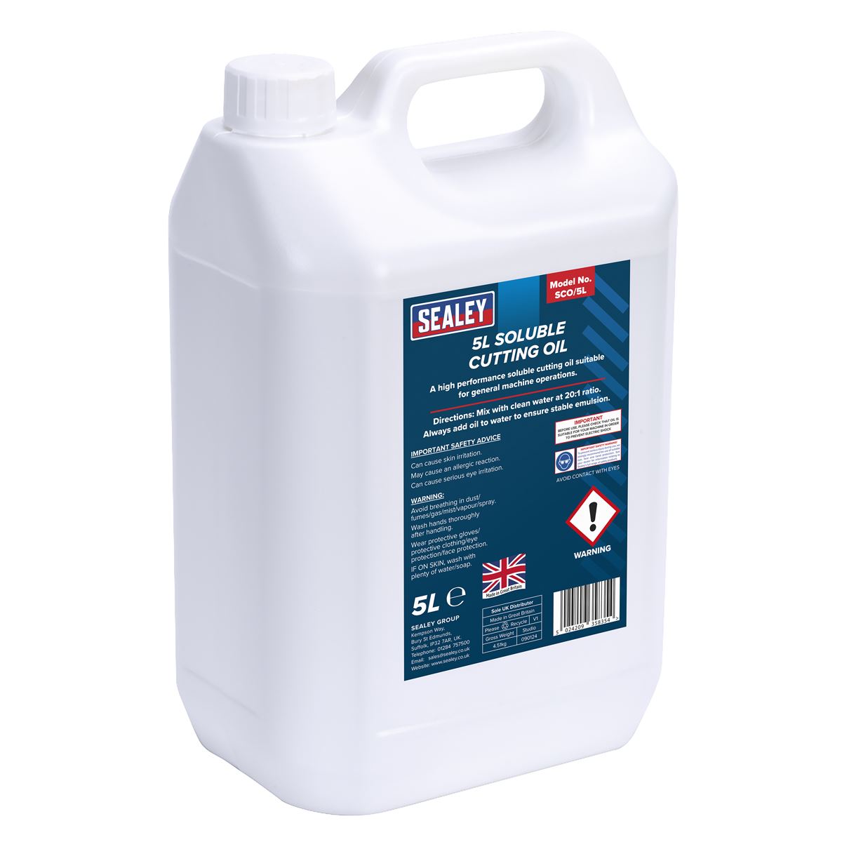 Sealey Soluble Cutting Oil 5L 