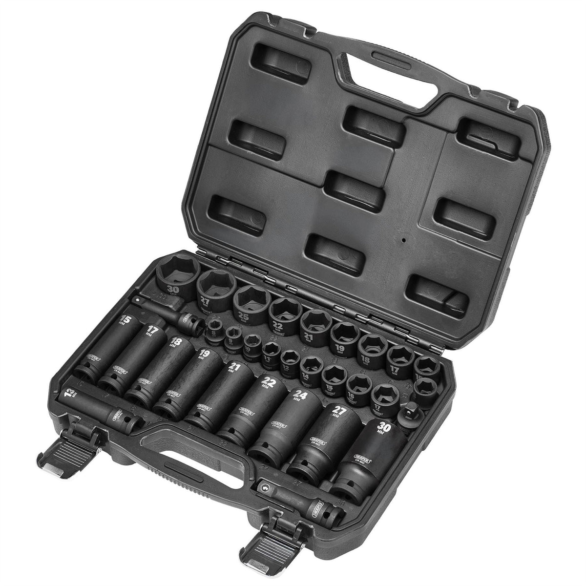 Draper HI-TORQ® Impact Socket Set 3/8" & 1/2" Sq. Dr. (32 Piece) 83098  White Rose Tools