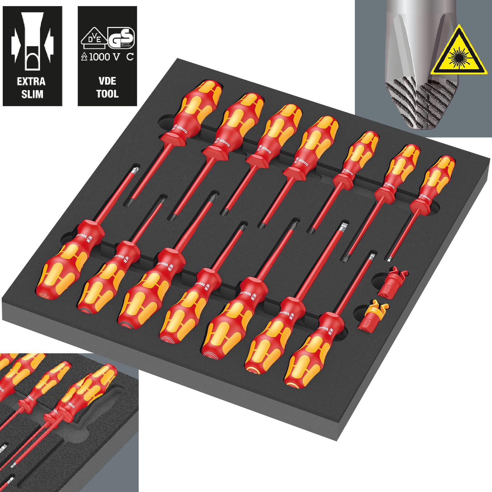 Wera Foam Insert VDE Screwdriver Set 1 9711 16 Pieces 