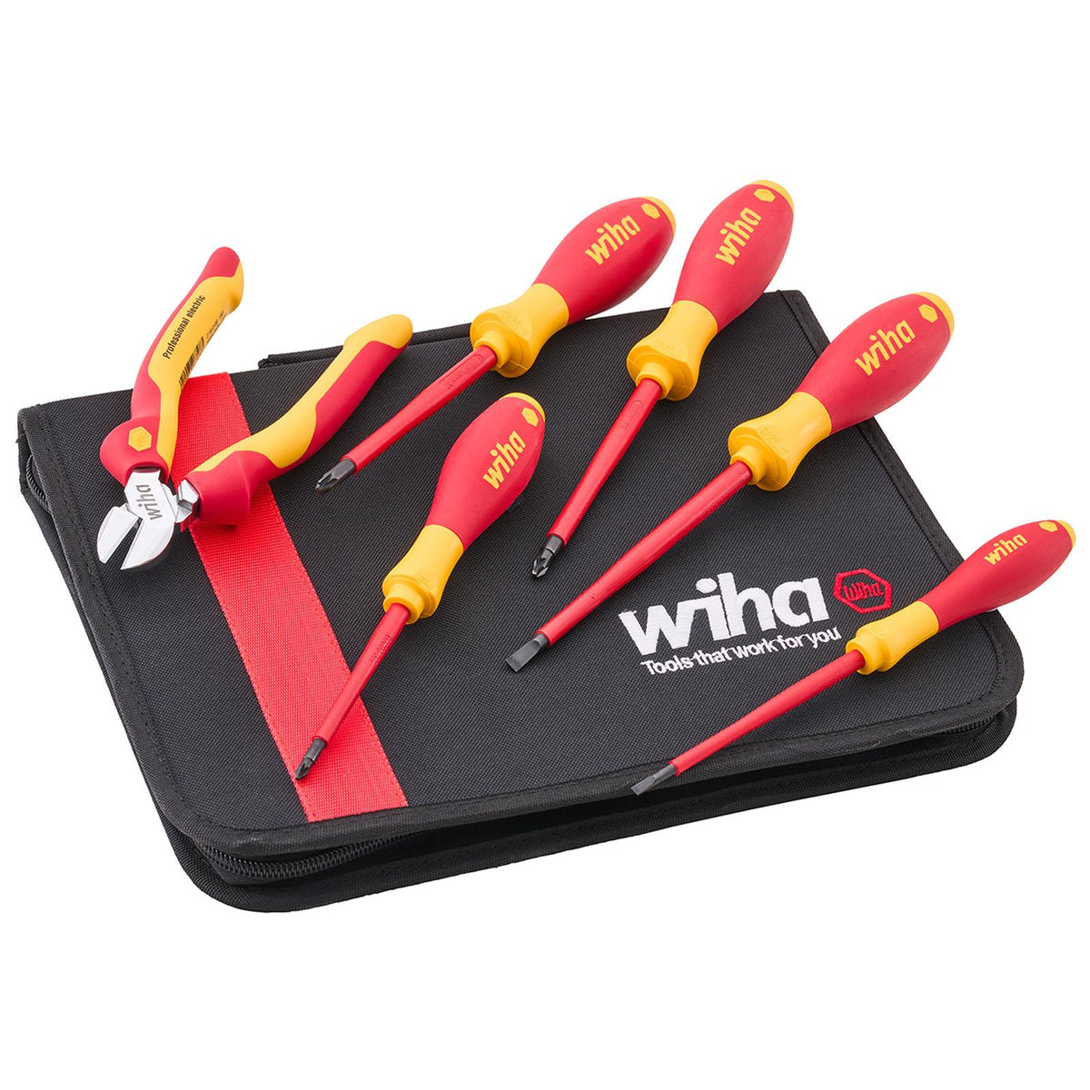 Wiha Electrician's VDE Screwdriver and Plier 6 Piece Set 47041  White Rose Tools