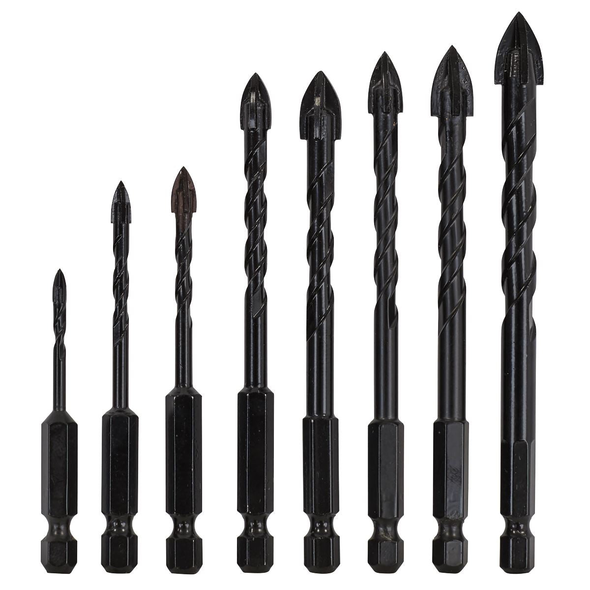 Sealey Tile & Glass Drill Bit Set 8pc  White Rose Tools