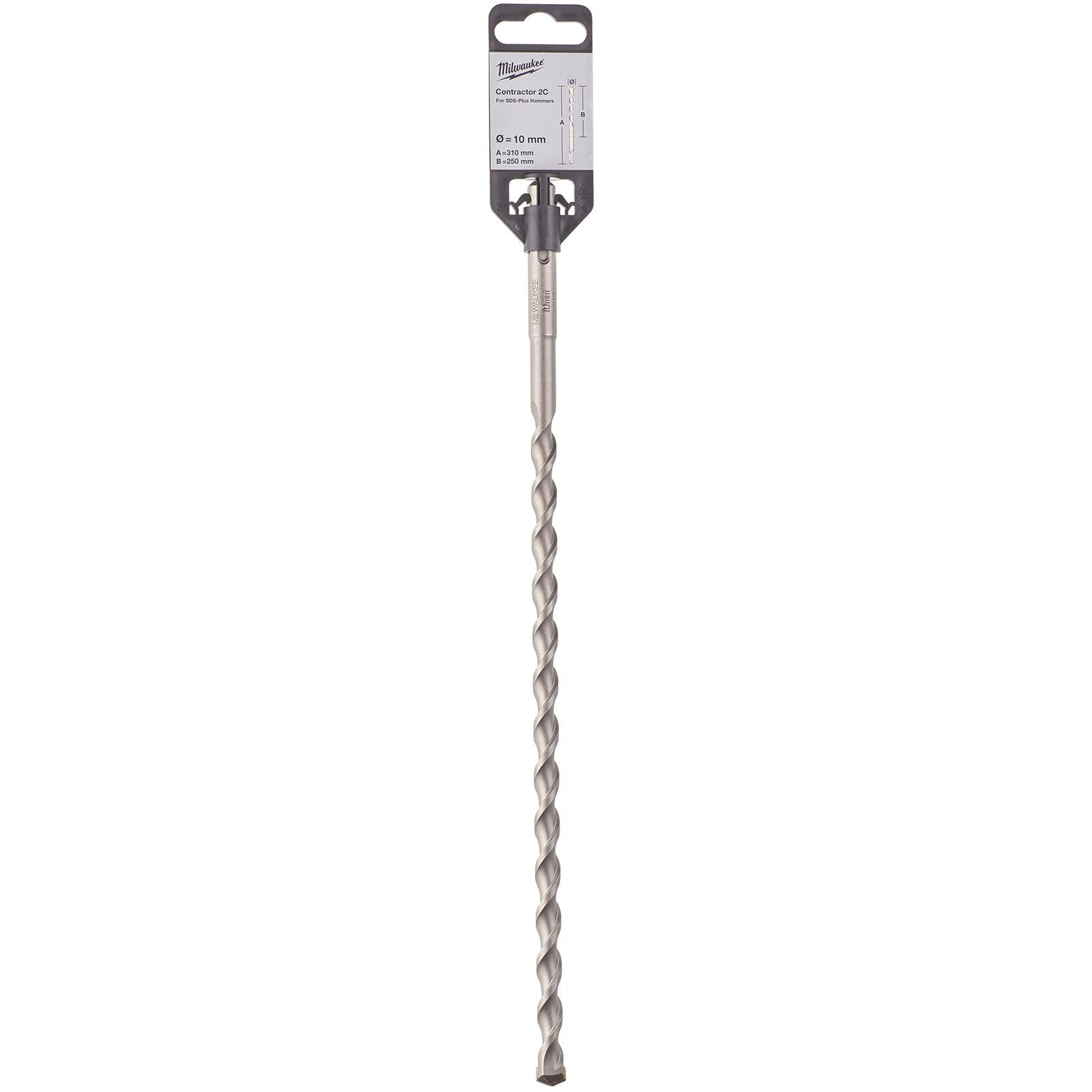 Milwaukee SDS Plus Contractor Hammer Drill Bits 2 Cut 