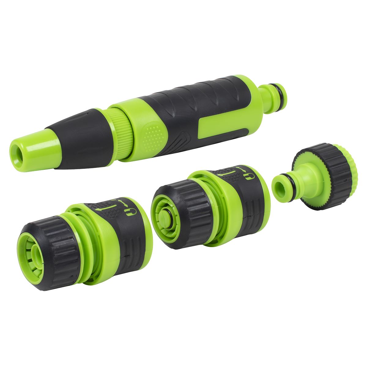 Sealey Deluxe Hose Nozzle & Connector Set 4pc