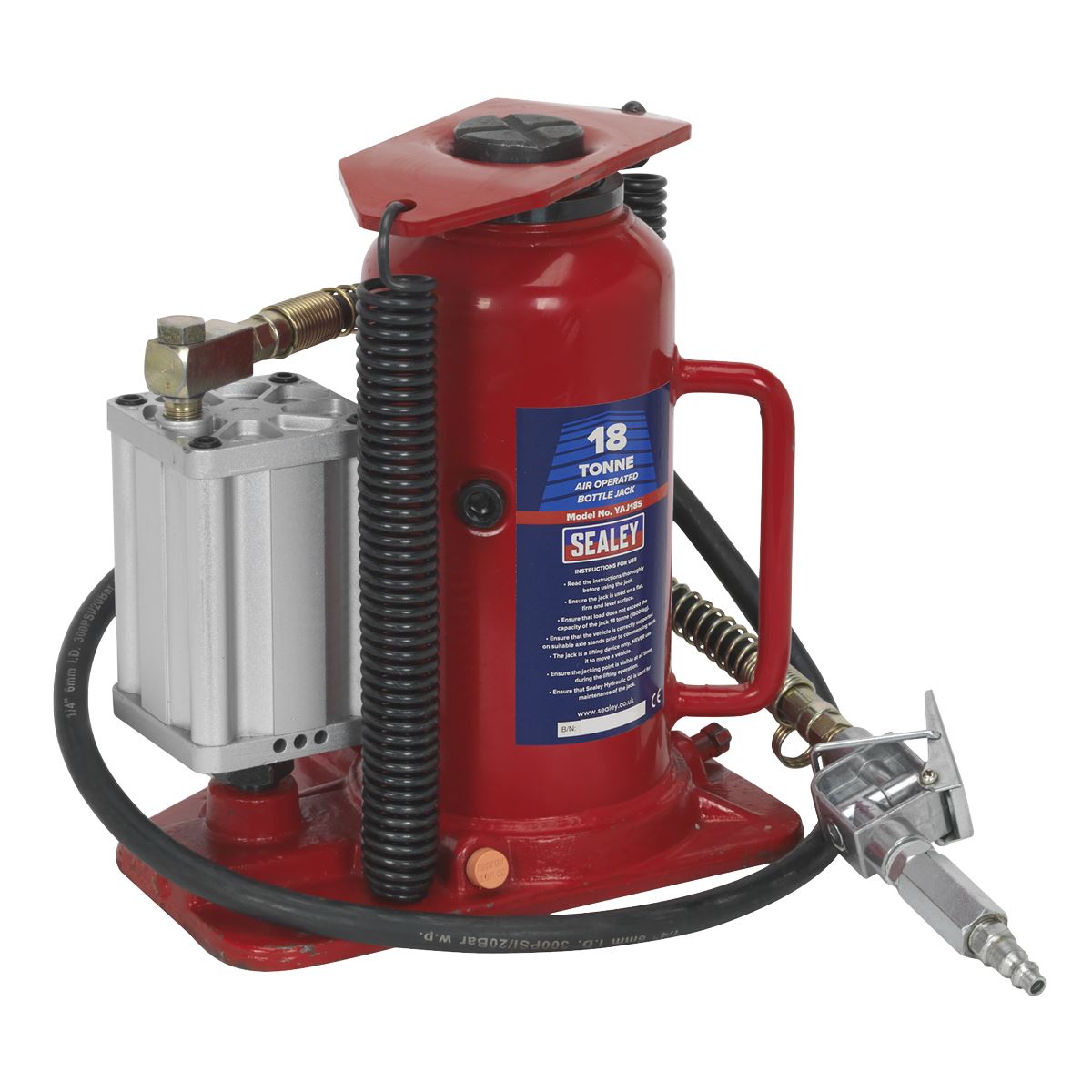 Sealey Air Operated Bottle Jack 18 Tonne 