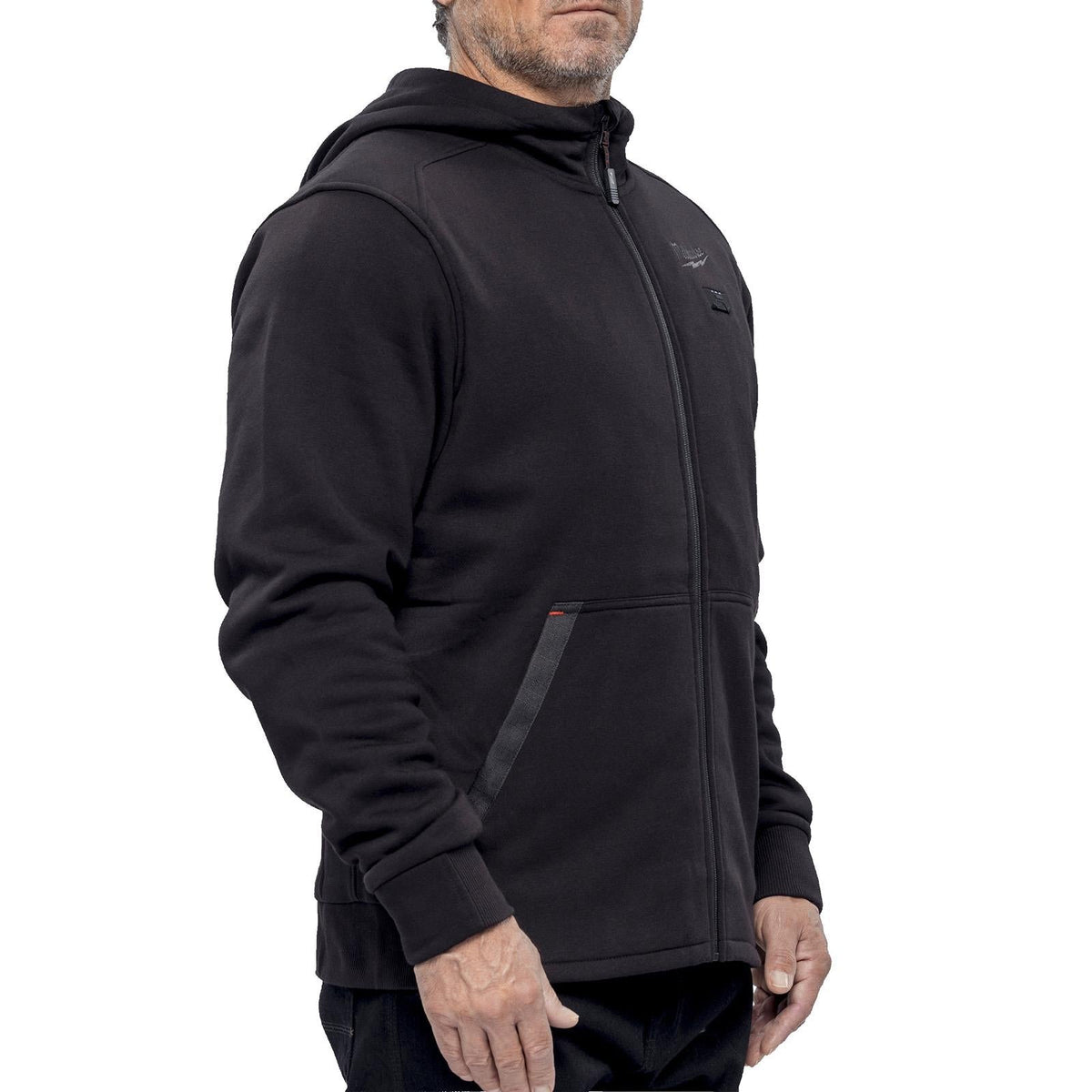 Milwaukee M12 HEXON Heated Hoodie Black M12HHBL5  White Rose Tools