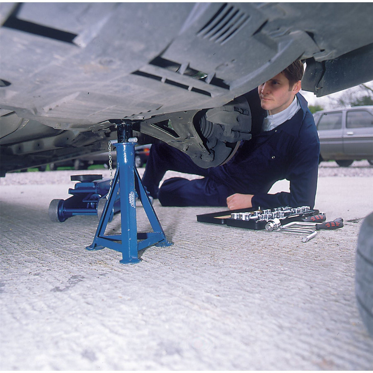 Draper Expert Axle Stands 2 Tonne (Pair) 54721  White Rose Tools