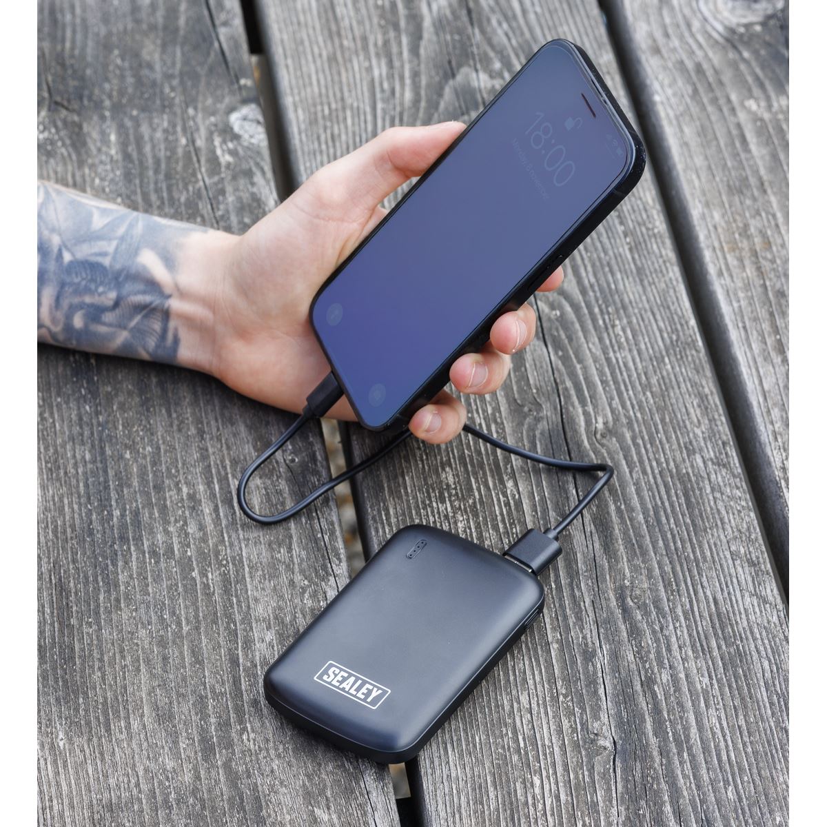 Sealey Portable Power Bank 10W 5000mAh  White Rose Tools