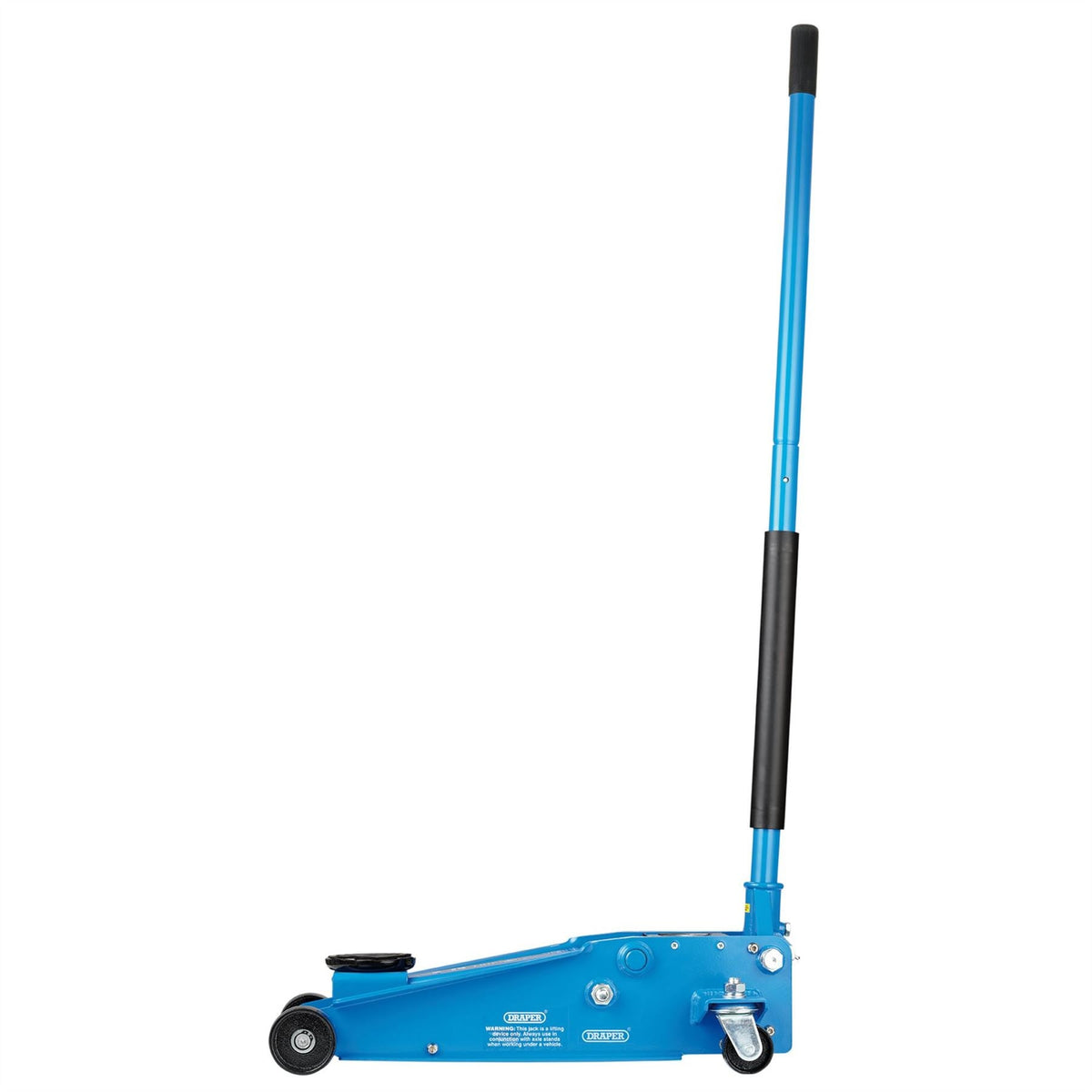 Draper Heavy Duty Trolley Jack with Twin Pistons 3 Tonne 16407  White Rose Tools