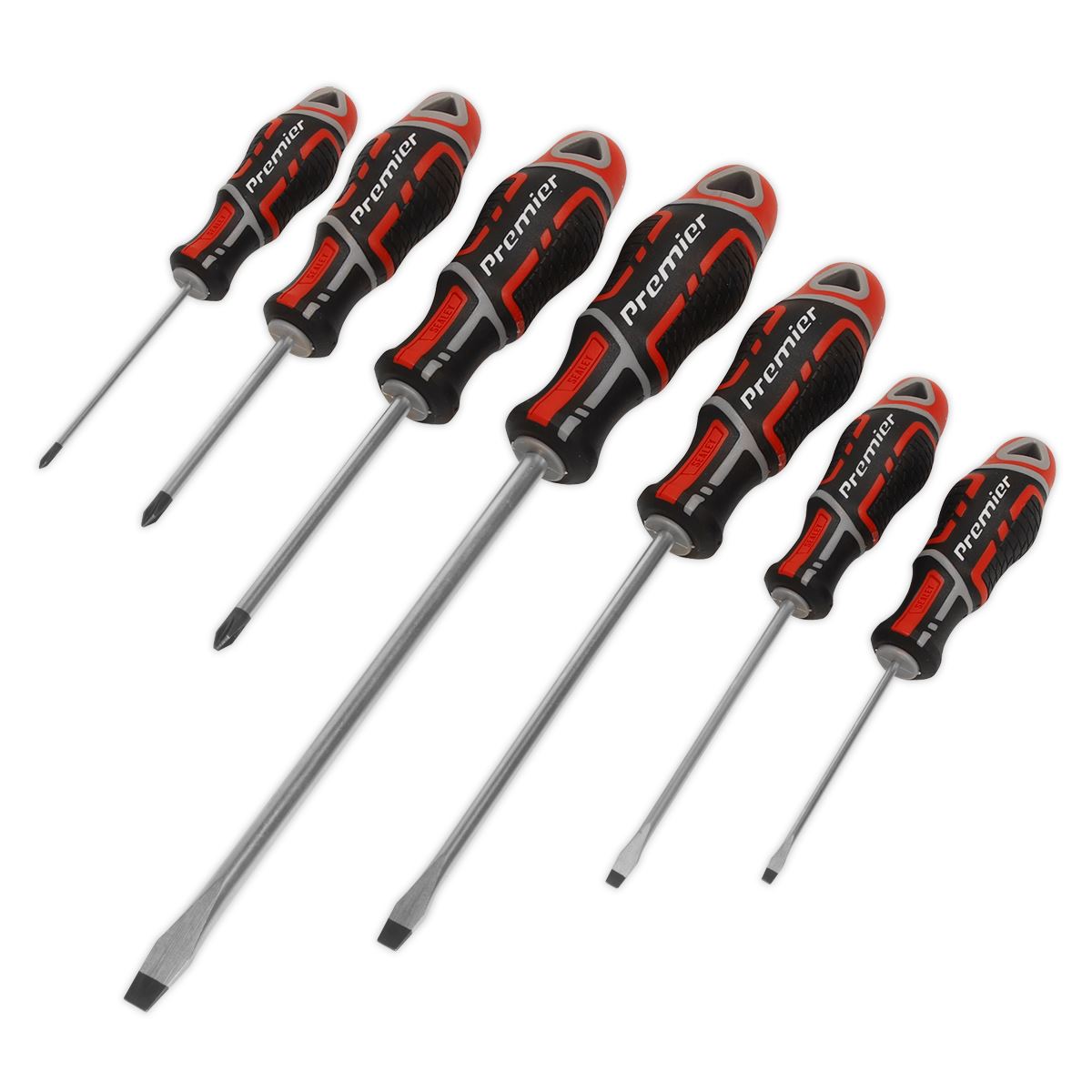 Sealey Premier Screwdriver Set 7pc GripMAX® - Red