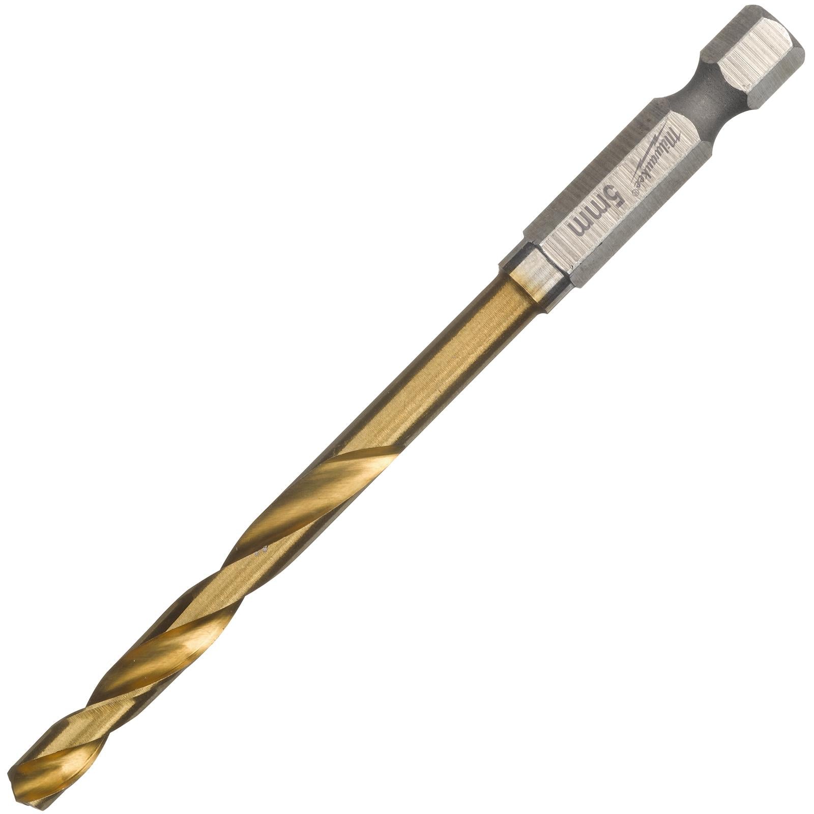 Milwaukee Red Hex Metal Drill Bits HSS Shockwave Impact Duty 1/4" Hex Shank 