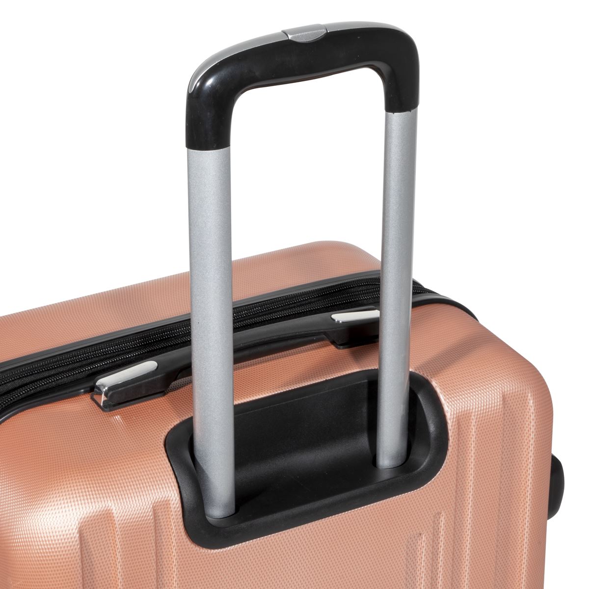 Dellonda 3-Piece Lightweight ABS Luggage Set with Integrated TSA Approved Combination Lock - Rose Gold - DL125
