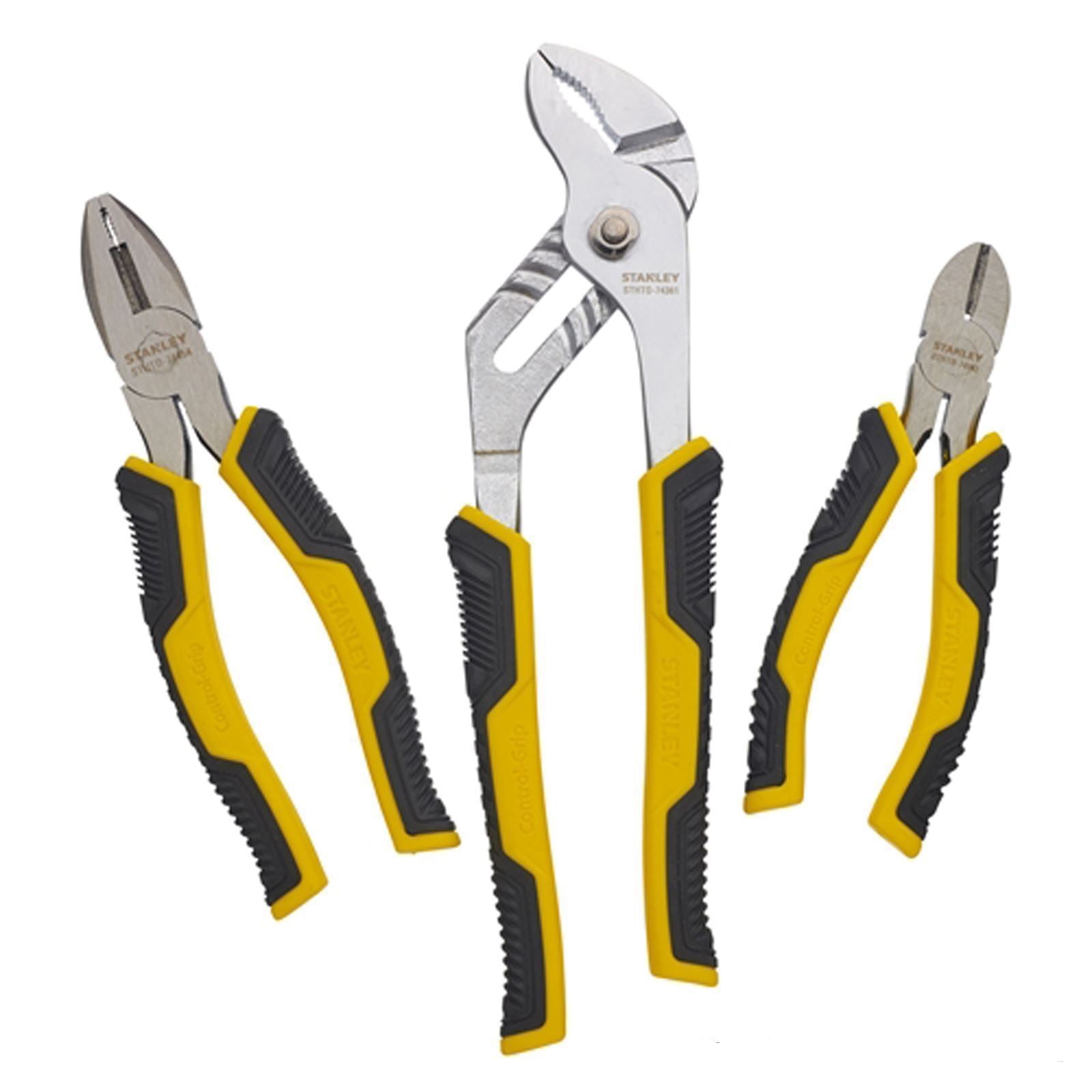 Stanley 3 Piece DynaGrip Control-Grip Plier Set