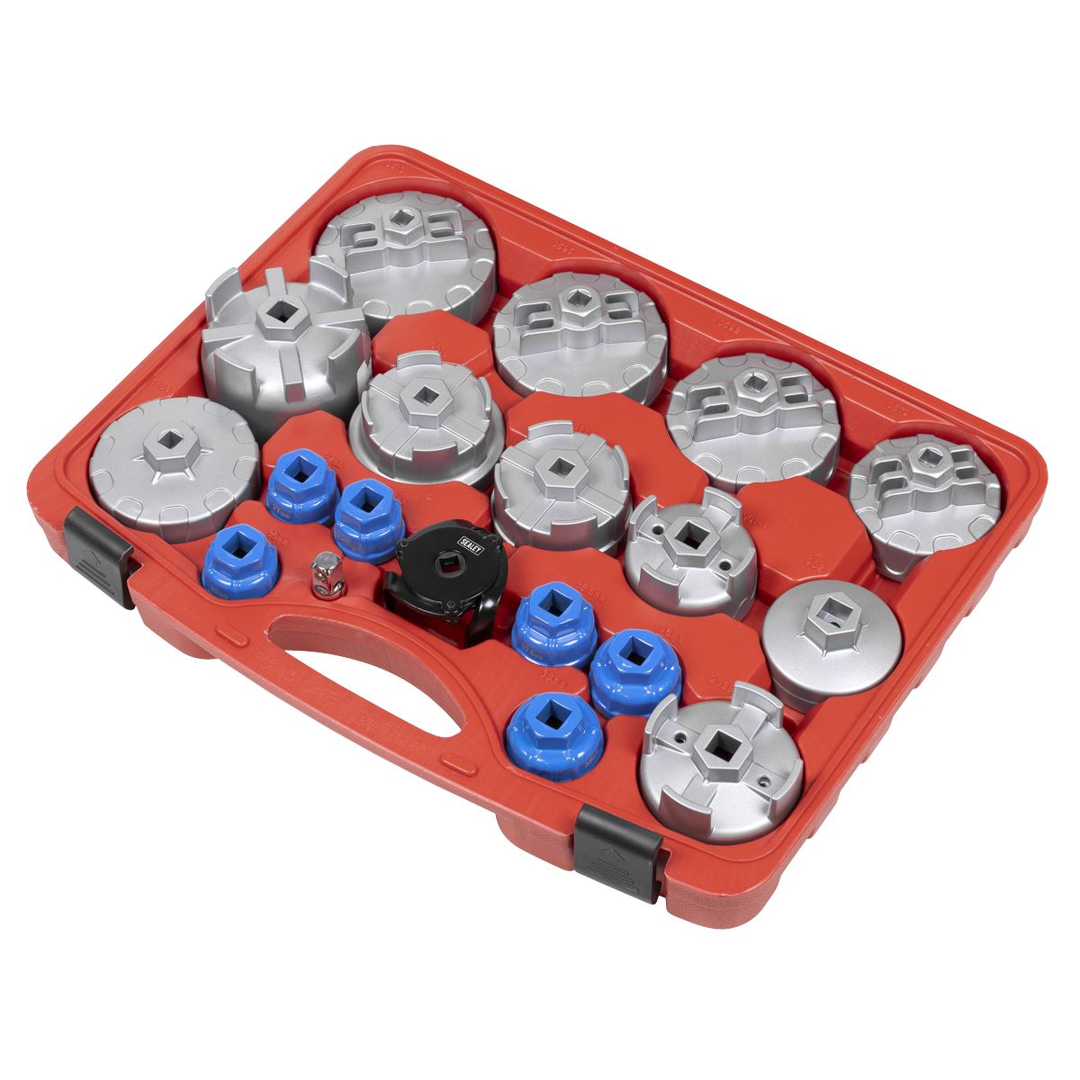 Sealey Oil Filter Cap Wrench Set 19pc  White Rose Tools