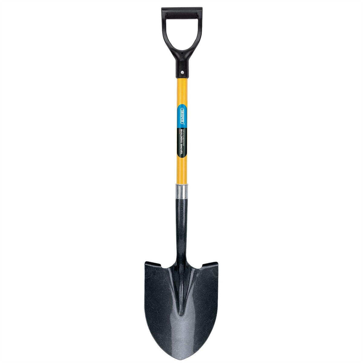 Draper Round Point Builders Shovel with Fibreglass Shaft 43216  White Rose Tools