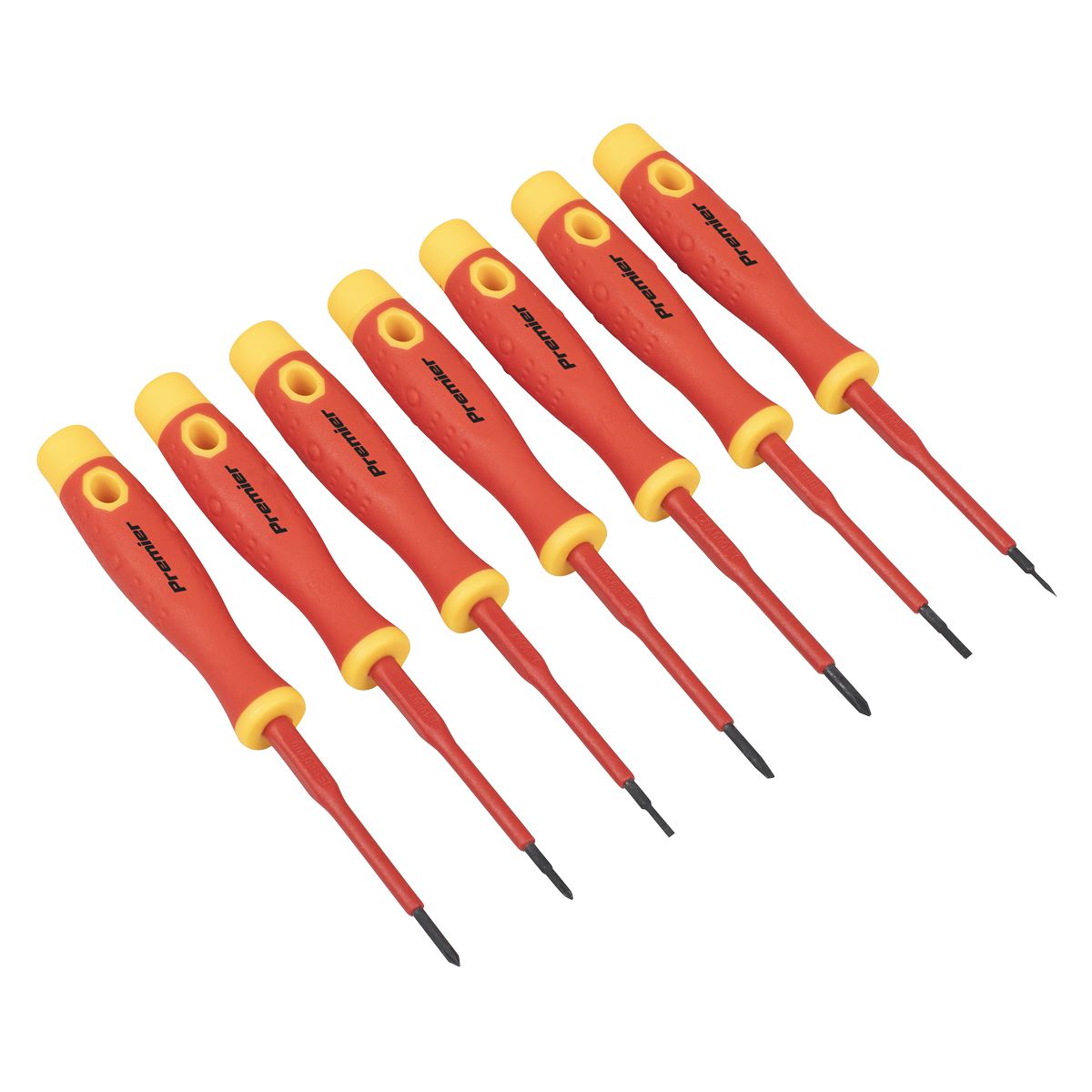 Sealey Premier Precision Screwdriver Set 7pc - VDE Approved  White Rose Tools