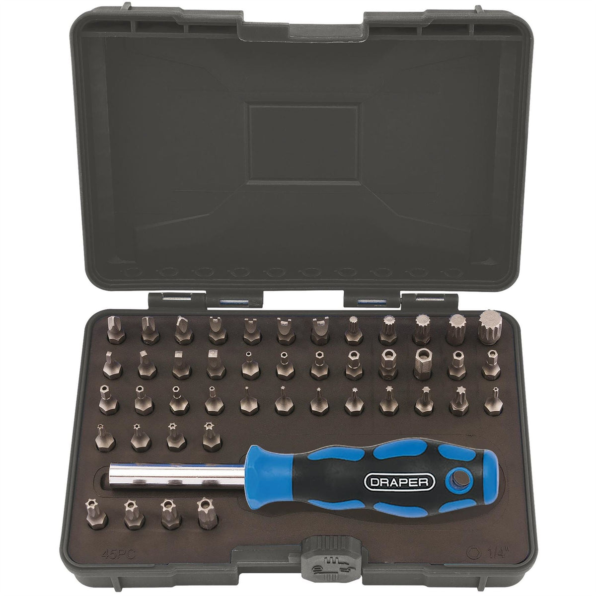 Draper Security Screwdriver Bit and Driver Set (45 Piece) 82399  White Rose Tools