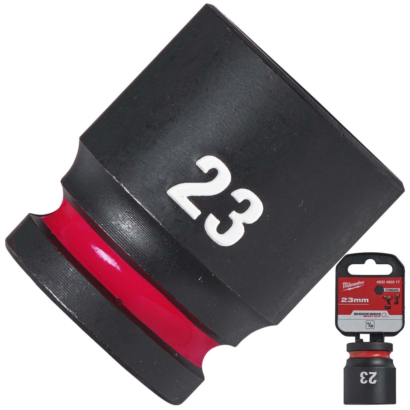 Milwaukee Impact Sockets Standard 1/2" Drive 8-32mm SHOCKWAVE Impact Duty 