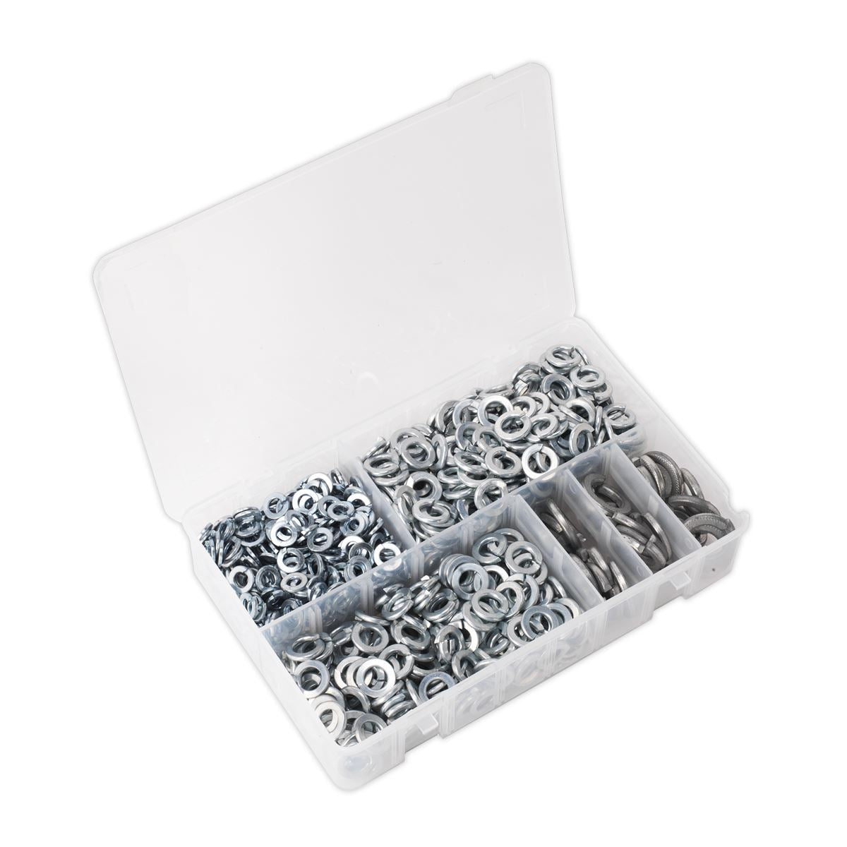 Sealey Spring Washer Assortment 1010pc DIN 127B M6-M16 Metric Zinc 