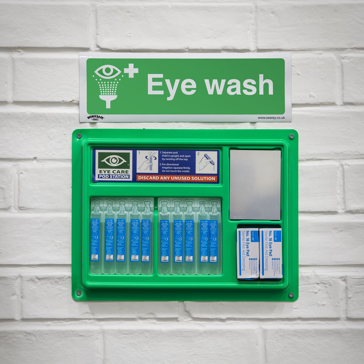 Worksafe by Sealey Safe Conditions Safety Sign - Eye Wash - Self-Adhesive Vinyl