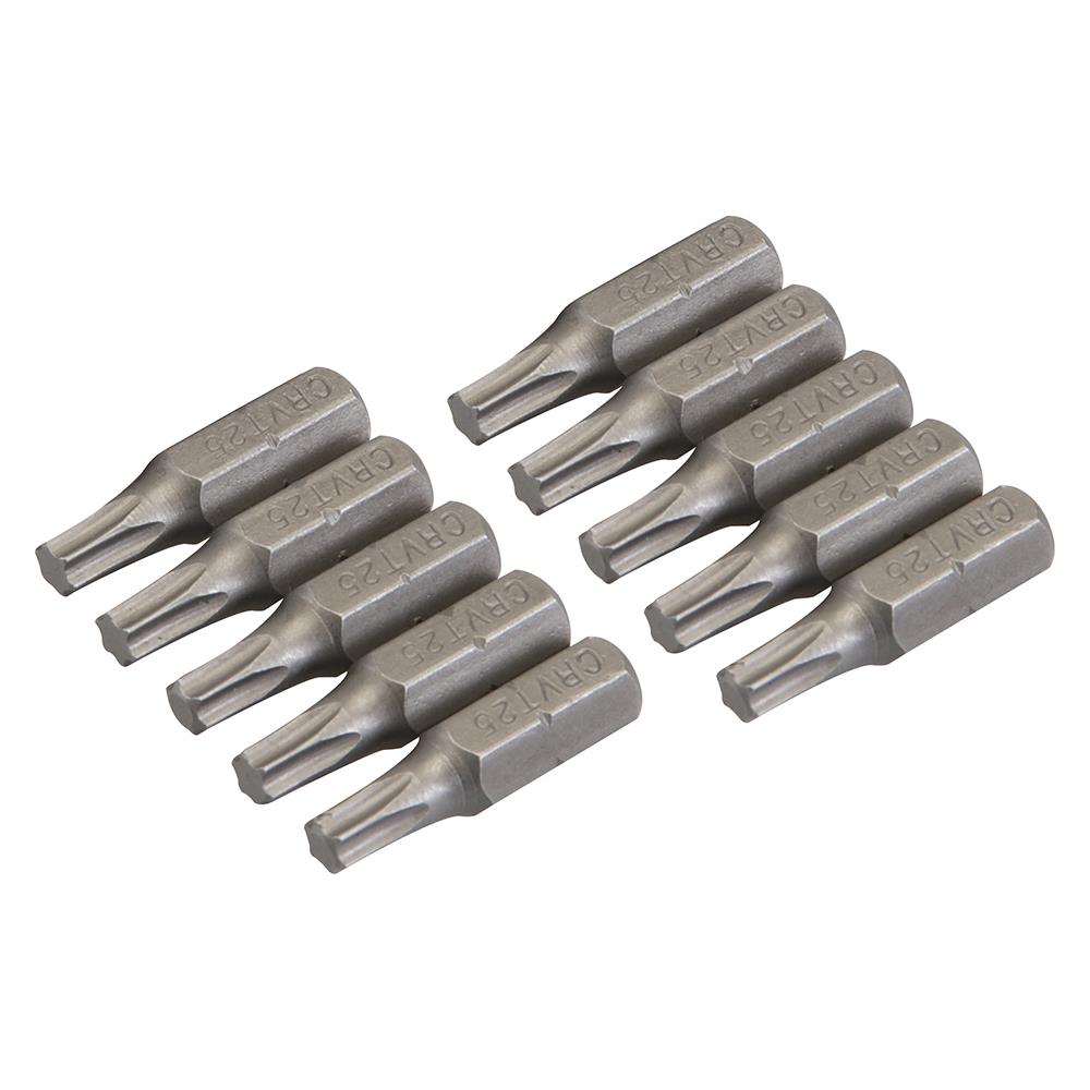 Silverline Trx Cr-V Screwdriver Bits 10pk T25 398775