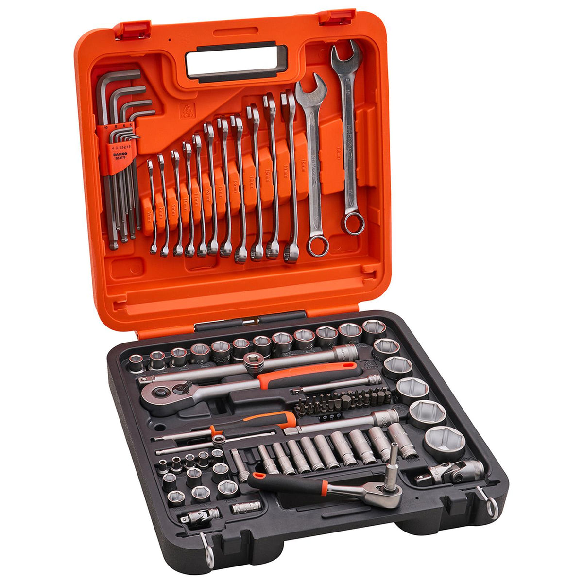 Bahco 98 Piece Socket and Mechanics Set in Case S98MC1H  White Rose Tools