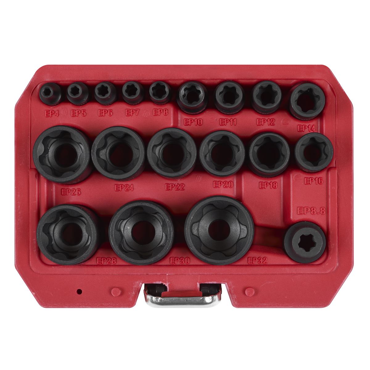 Sealey External TRX-P* Socket Set 19pc  White Rose Tools