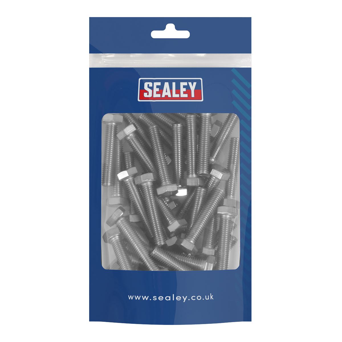 Sealey Stainless Steel Set Screw Din 933 – M8 x 1.25 pitch - Pack of 50