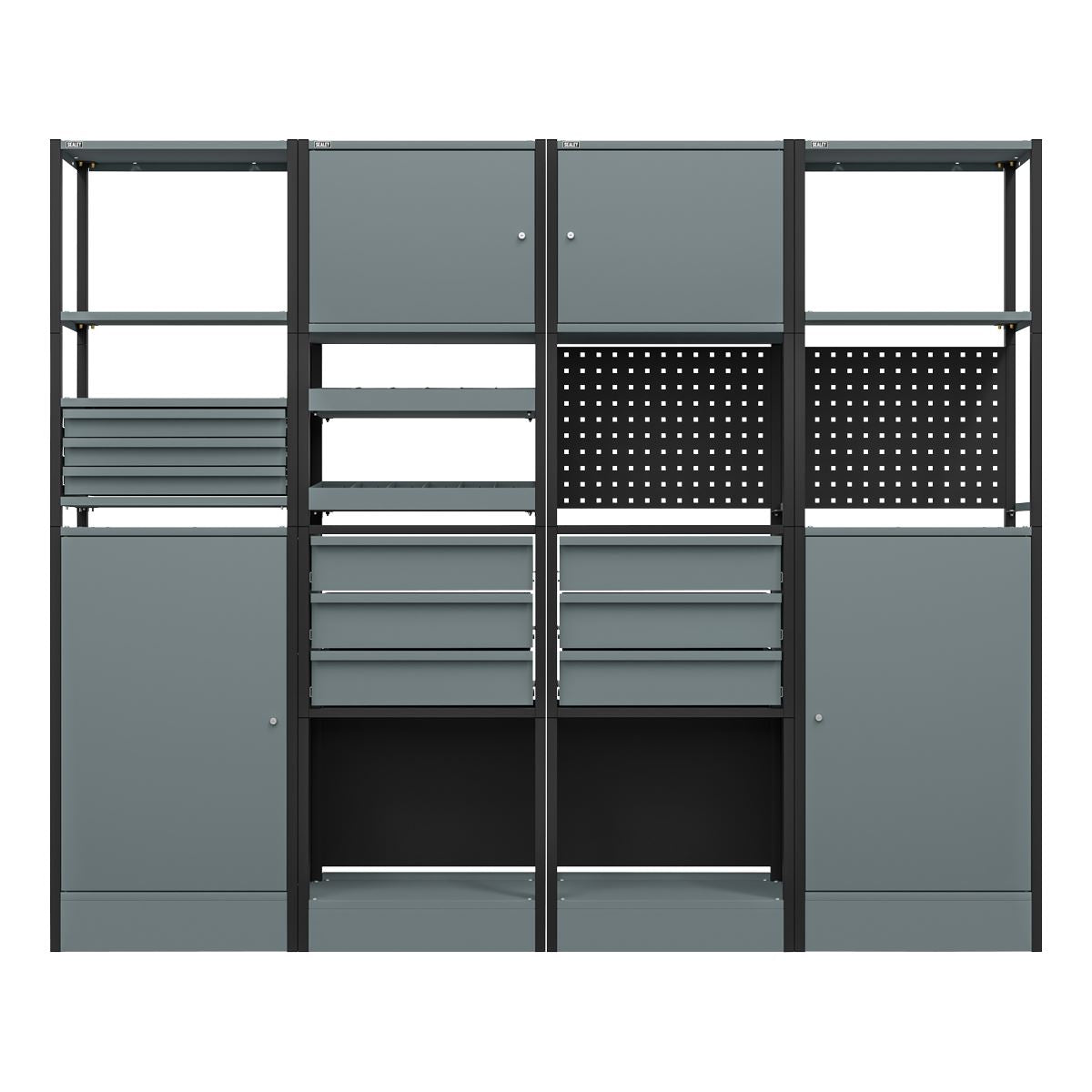 Sealey Modular Racking System Combo 2.32m  White Rose Tools
