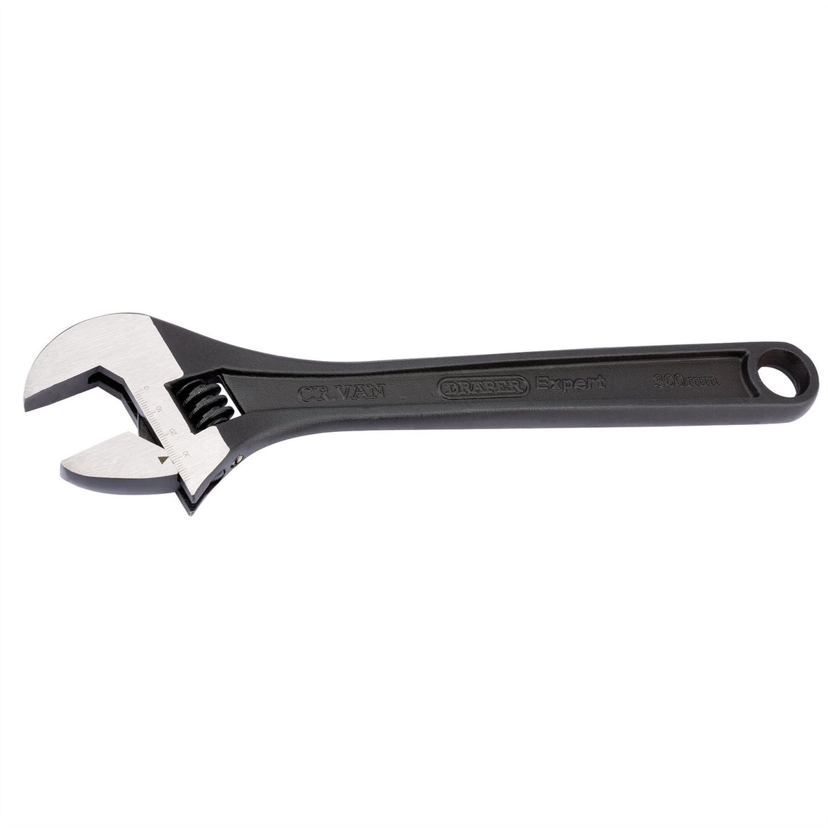 Draper Expert Crescent-Type Adjustable Wrench with Phosphate Finish 300mm 38mm 52682  White Rose Tools