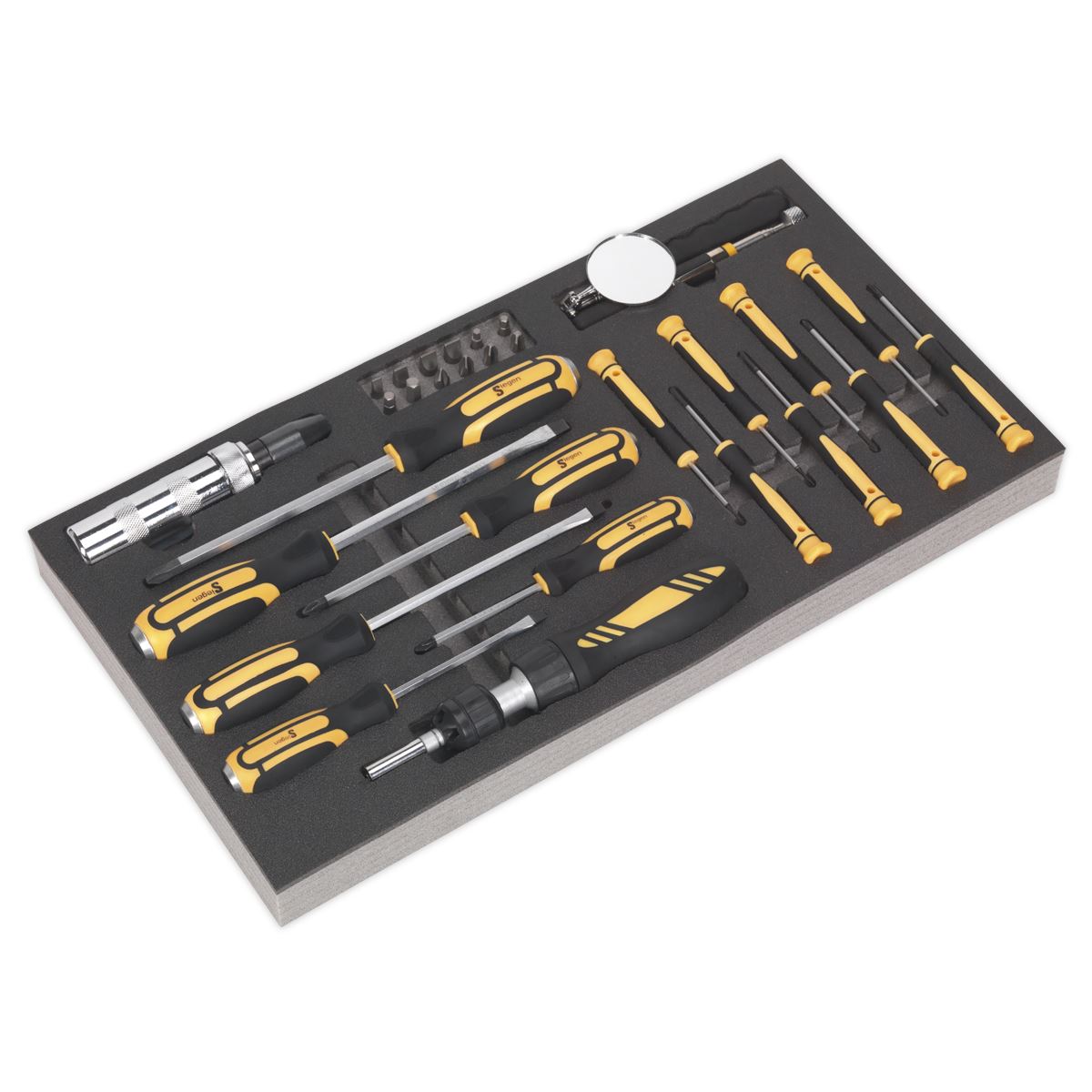 Siegen by Sealey Tool Tray with Screwdriver Set 36pc