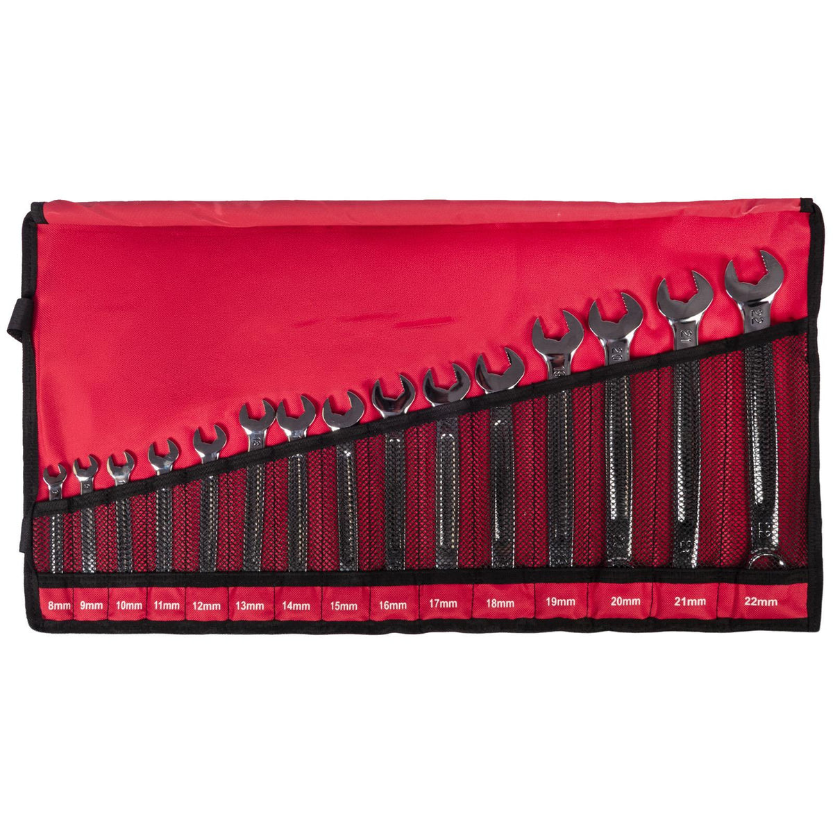 Milwaukee MAXBITE Slim Combination Spanner Set 15 Piece 8-22mm  White Rose Tools