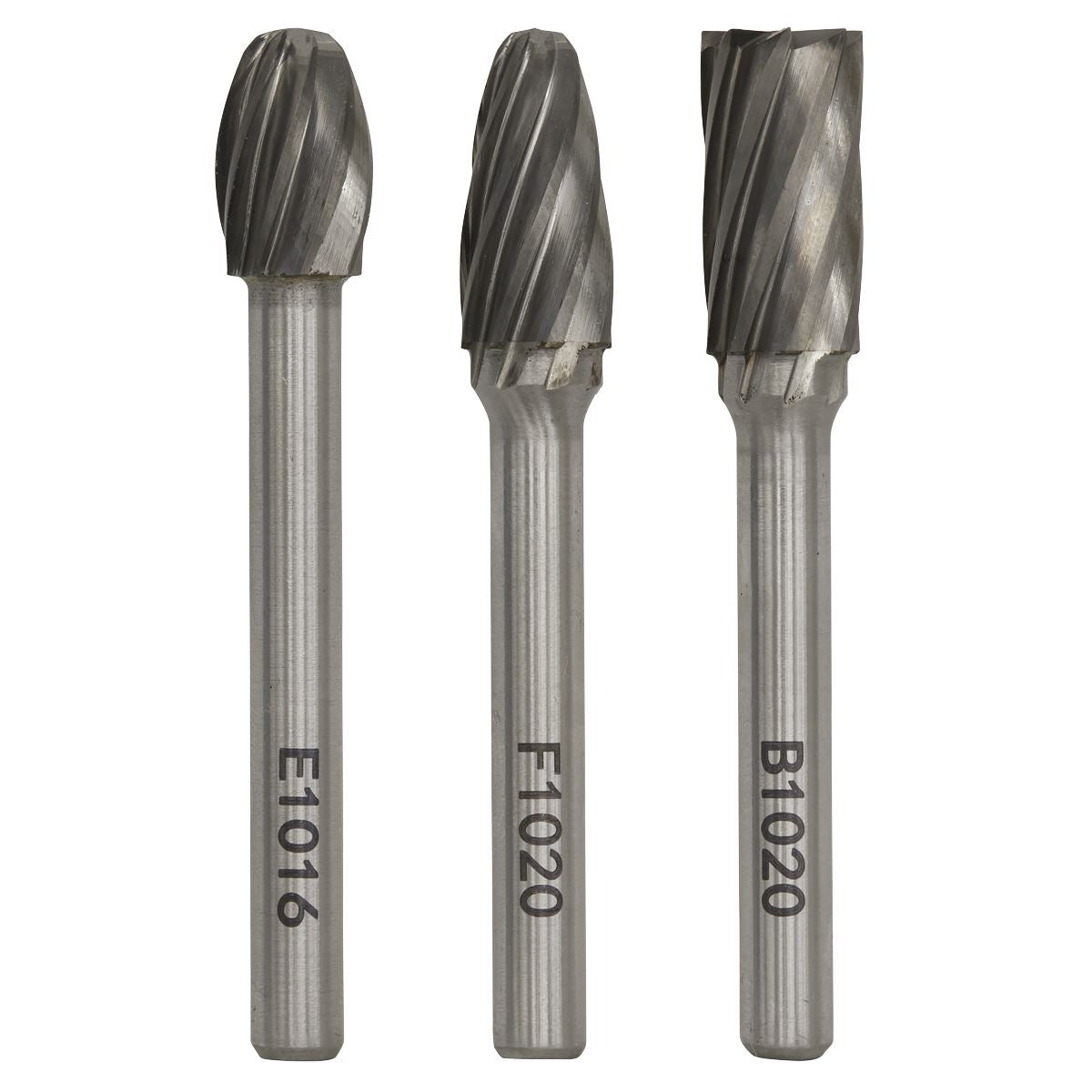 Sealey Tungsten Carbide Rotary Burr Set 3pc Ripper/Coarse 