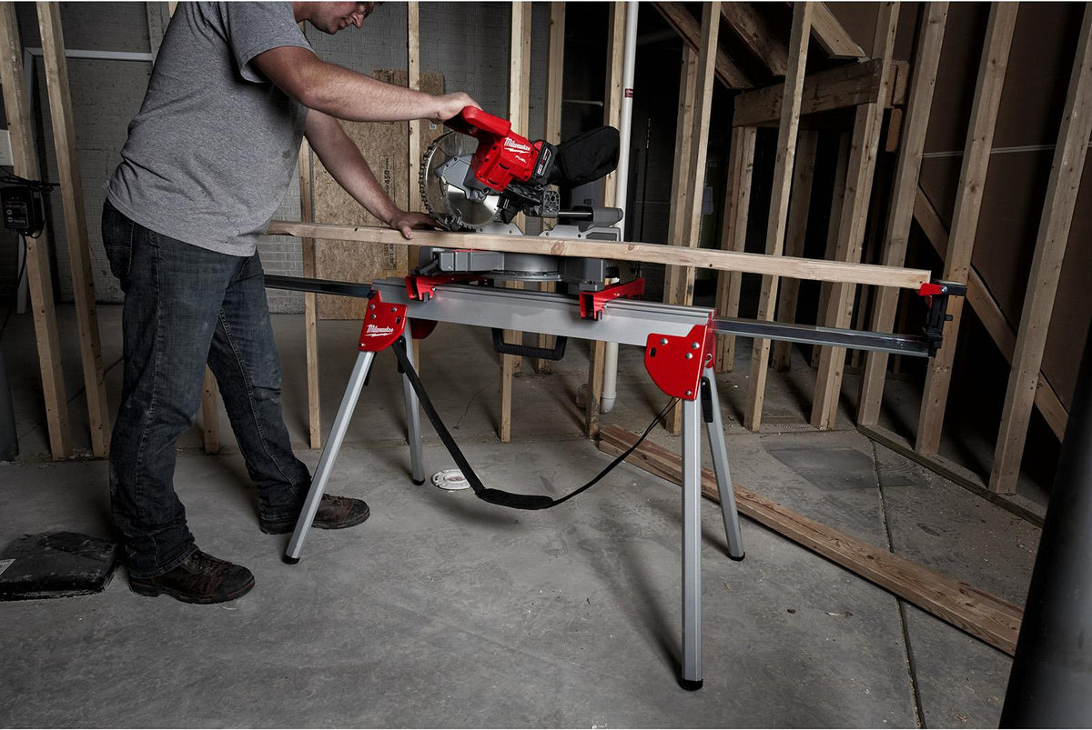 Milwaukee Mitre Saw Stand Extendable Legstand Up To 2.5m MSL2000  White Rose Tools