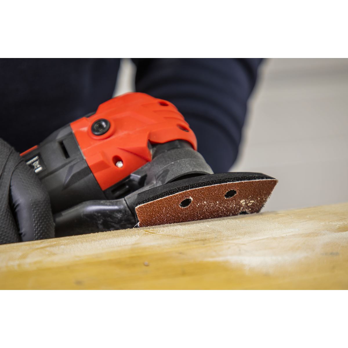 Sealey 9pc Detail Sander - 90mm Sanding Sheet Set