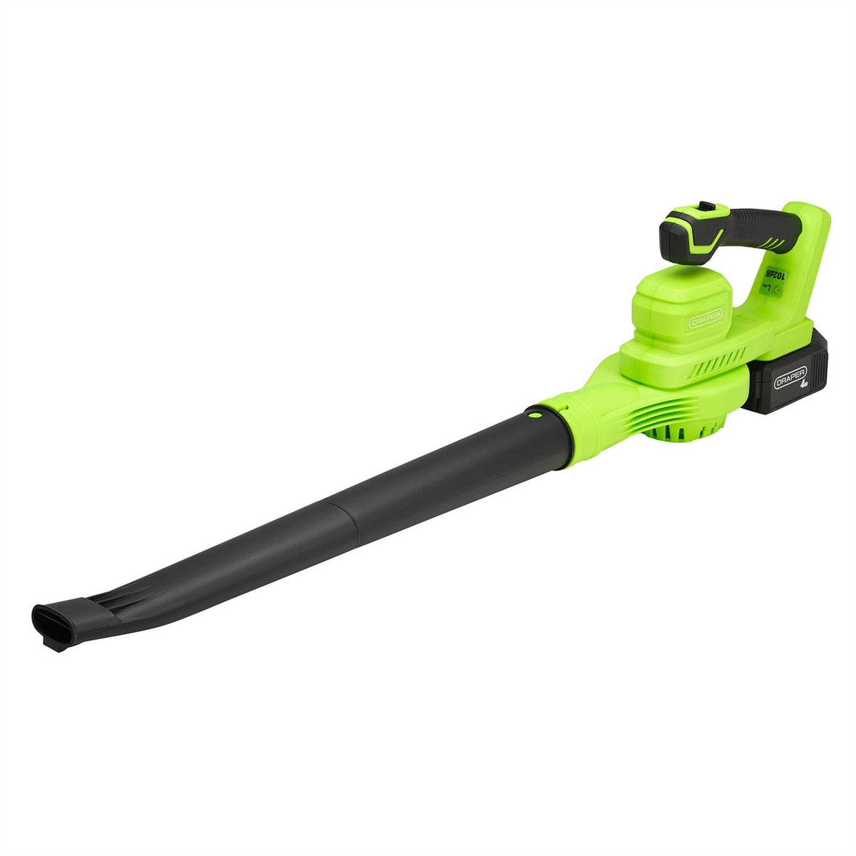 Draper 18V Leaf Blower 1 x 4.0Ah Battery 1 x Charger 31863  White Rose Tools