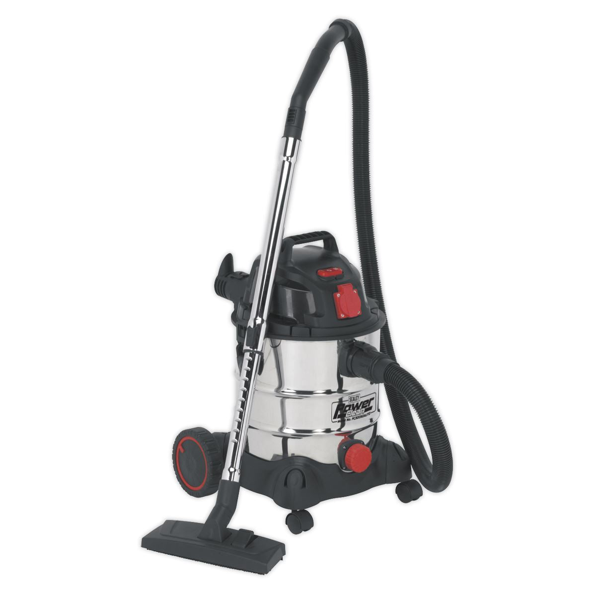 Sealey Vacuum Cleaner Industrial 20L 1400W/230V Stainless Drum Auto Start 