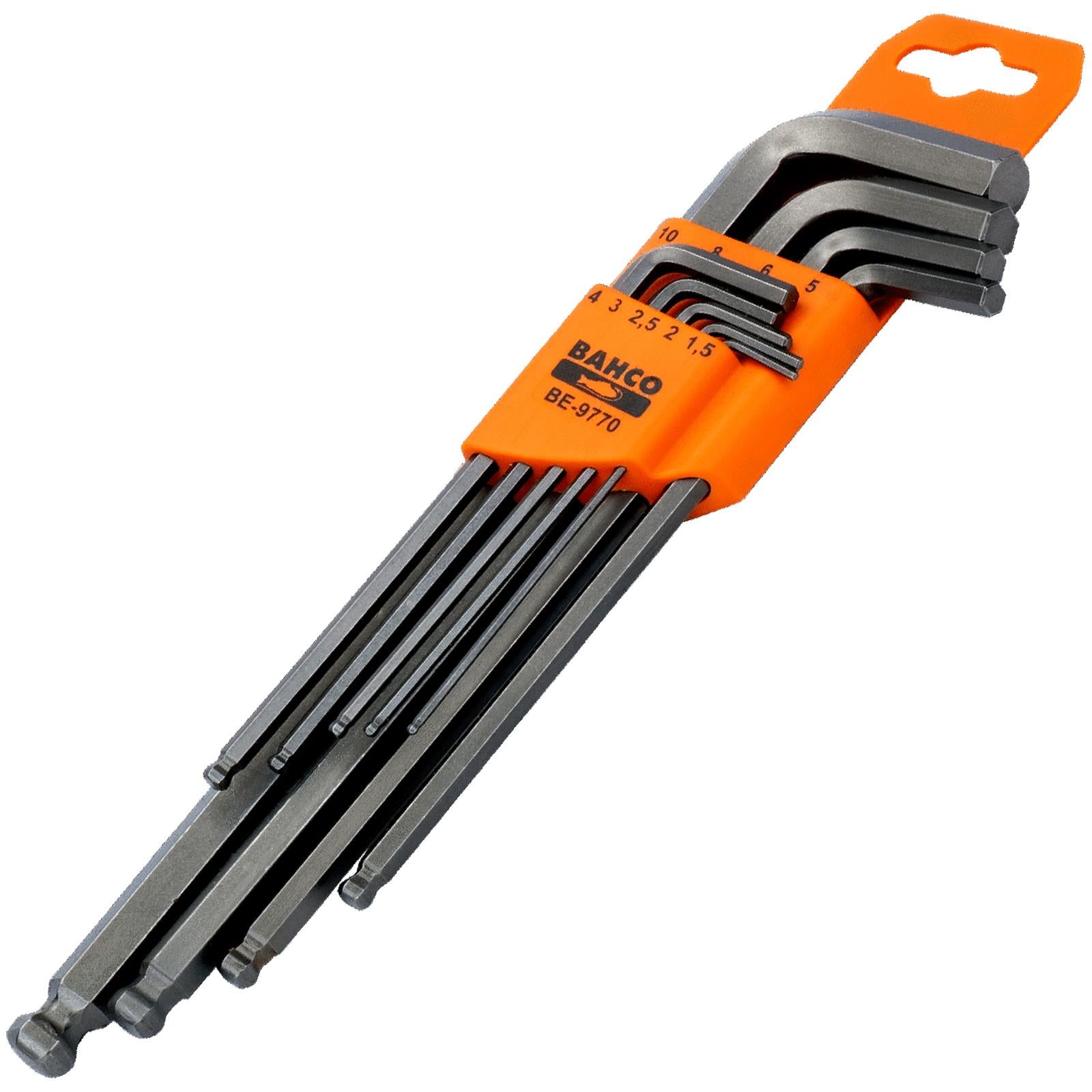 Bahco Hex Key Set 9 Piece 1.5mm-10mm Ball End