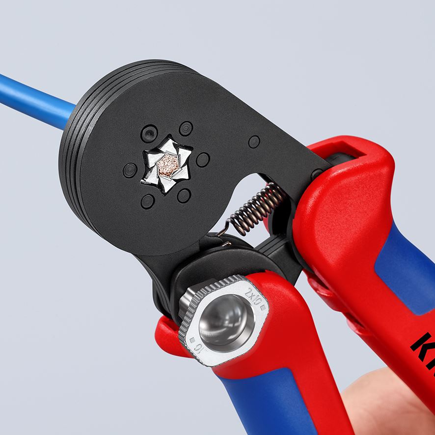 KNIPEX Self Adjusting Crimping Pliers for Wire Ferrules with Lateral Access up to 16mm² 180mm Multi Component Grips 97 53 14 SB