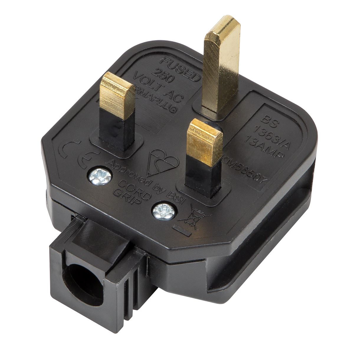 Sealey Black 13A heavy-Duty Plug