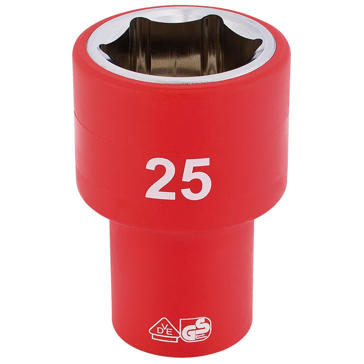 Draper Expert Fully Insulated VDE Socket 1/2" Sq. Dr. 25mm 31961  White Rose Tools