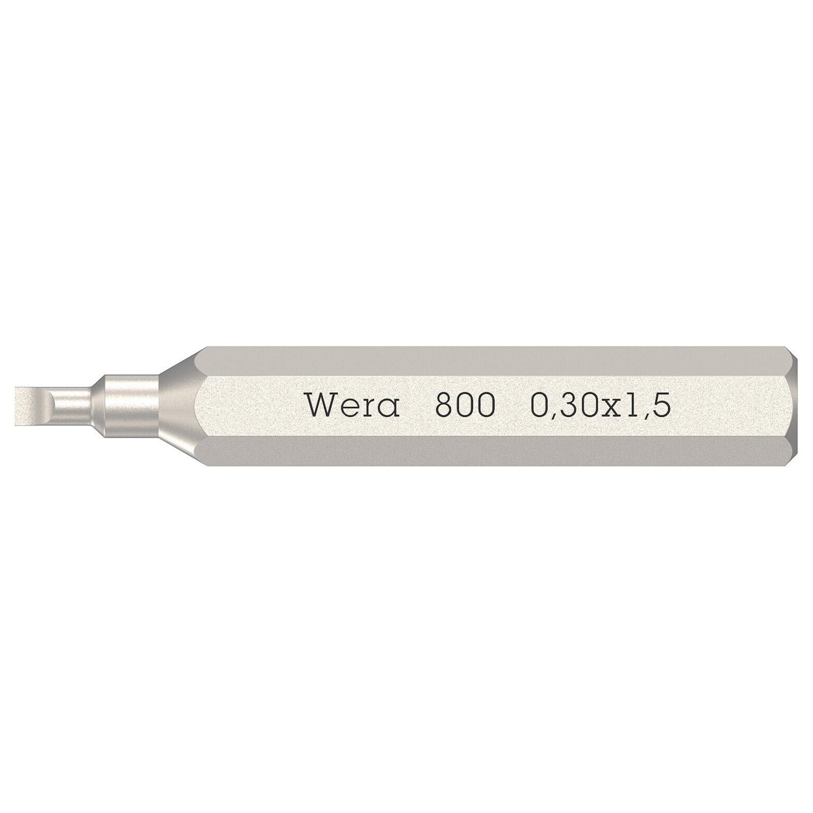 Wera Micro Precision Screwdriver Bits with 4mm Hex Drive Phillips Pozi Slotted Hex Torx - Choose Size  White Rose Tools
